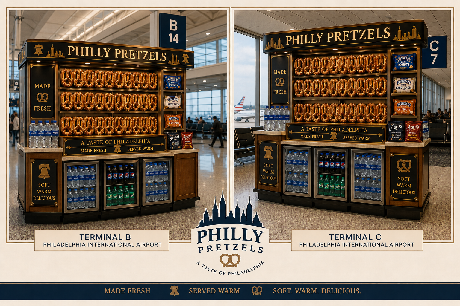 Philadelphia International Airport / Philly Pretzels historical image